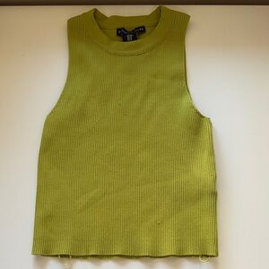 Lime green Ribbed Tank Top